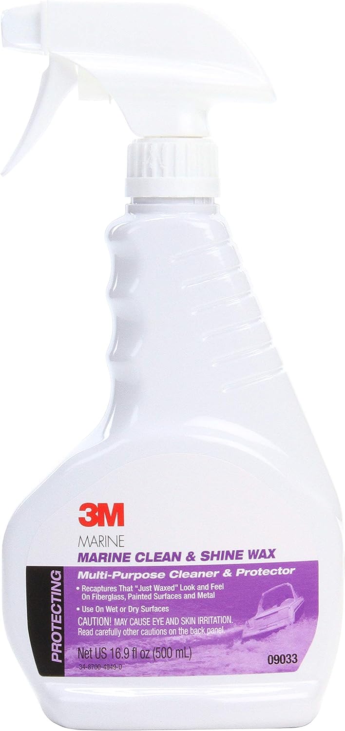 3M Marine Clean & Shine Wax (09033) – For Boats and RVs – 16.9 Ounces