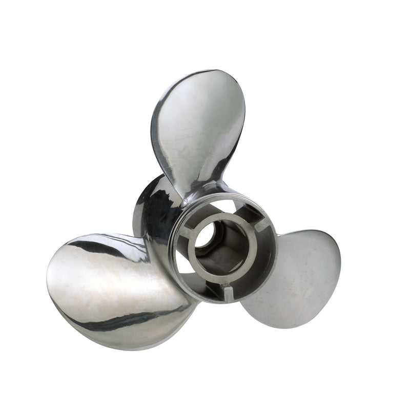 Quicksilver QS5056X Silverado 13.75" diameter X 21" pitch, 3-Blade Stainless Steel Propeller, Right Hand Rotation, 90 CT, 350 HP - QS5056X