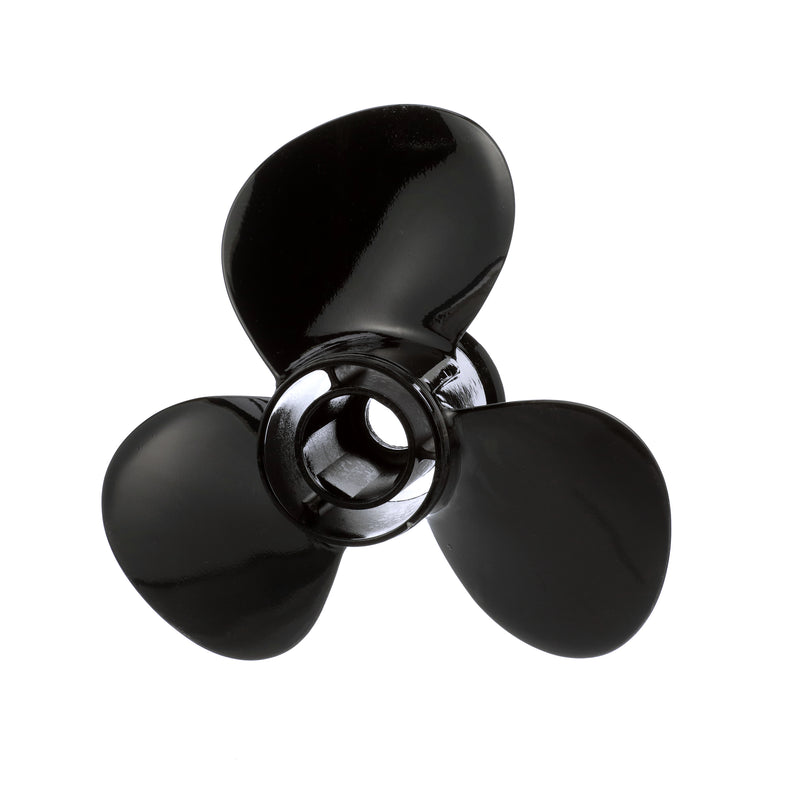 Quicksilver QA2832X Black Diamond 3-Blade Aluminum Propeller - 14" diameter x 13" pitch, Right Hand Rotation, 40 CT - 125 HP Mercury, Black Finish - QA2832X