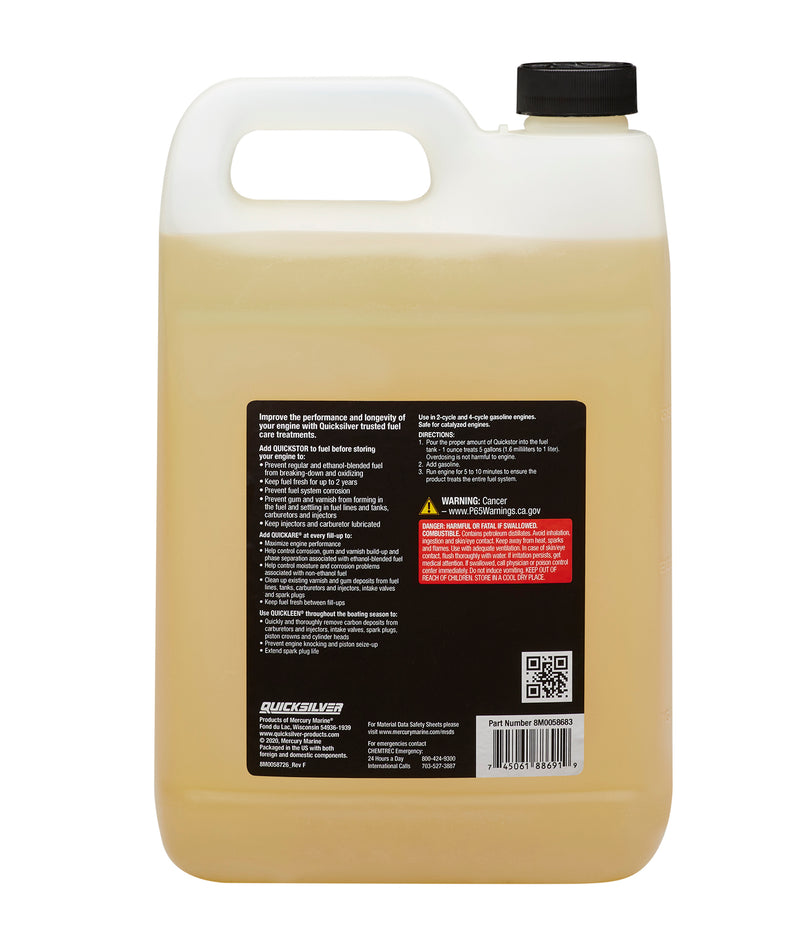 Quicksilver Quickstor Fuel Treatment and Stabilizer - 1 Gallon - 8M0058683