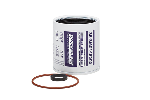 Quicksilver 8M0146203 Water Separating Fuel Filter — 10-Micron Filtration — Quicksilver Head - 8M0146203