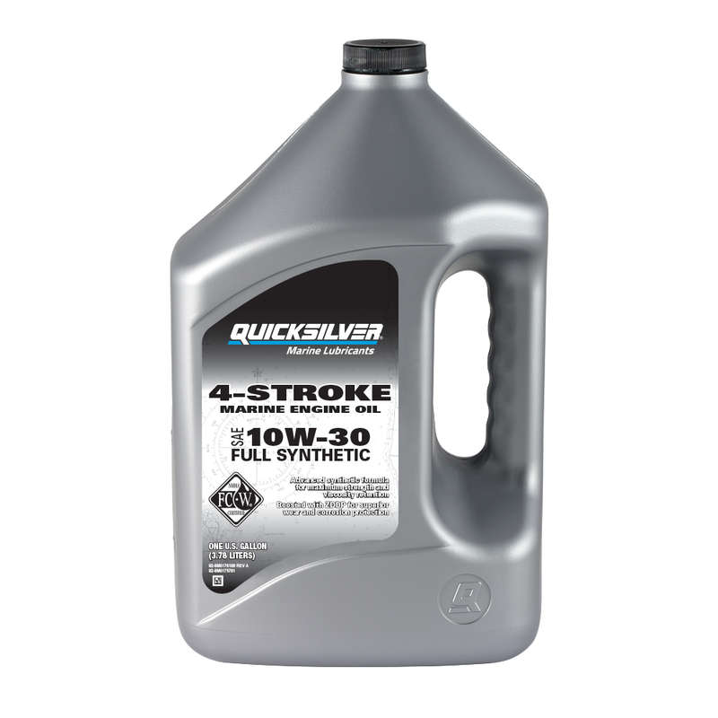 Quicksilver Full Synthetic 10W-30 4-Stroke Marine Engine Oil 8M0175781 - Gallon - 8M0175781