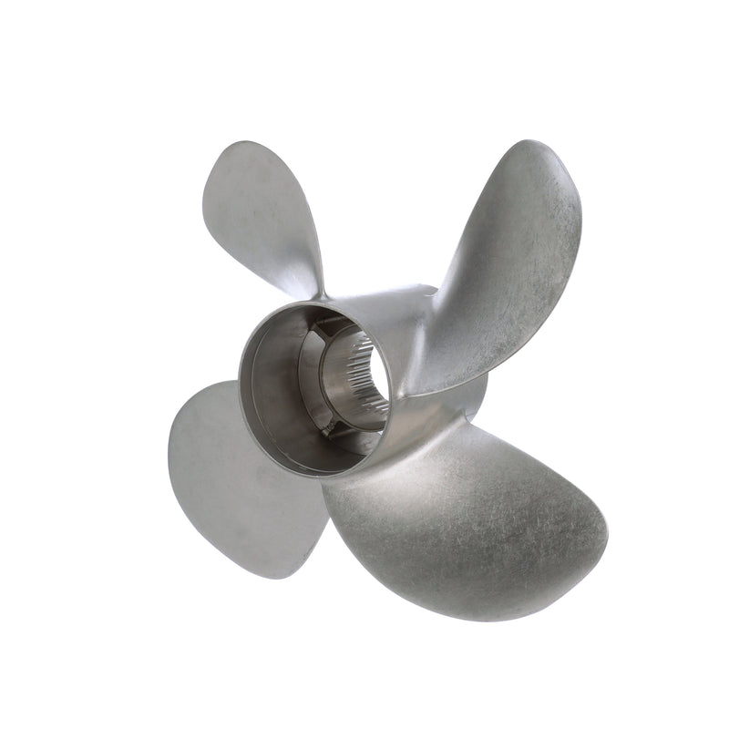 Quicksilver 8M0123402 Bravo Three 16" diameter X 20" pitch, 4-Blade Stainless Steel Propeller, Left Hand Rotation, Matte Finish - 8M0123402