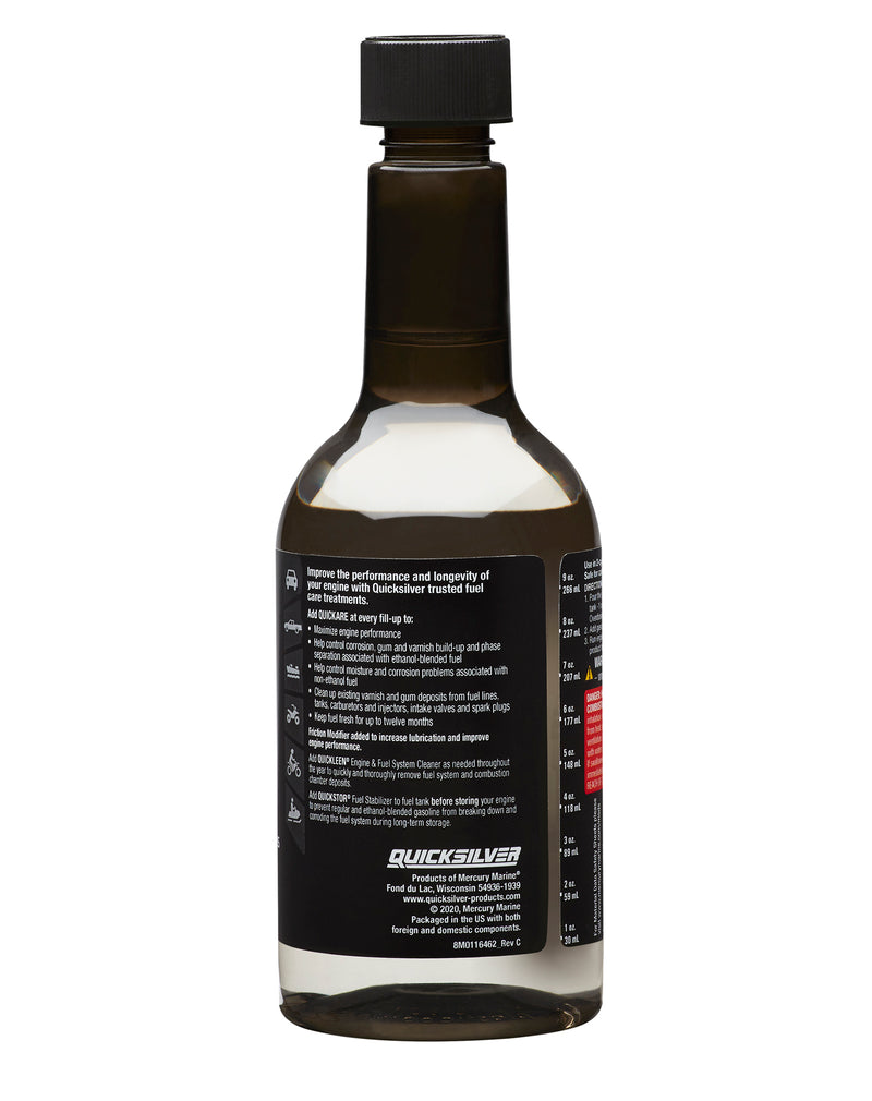 Quicksilver 8M0116461 Quickare Fuel Treatment - 12 Ounce Bottle - 8M0116461