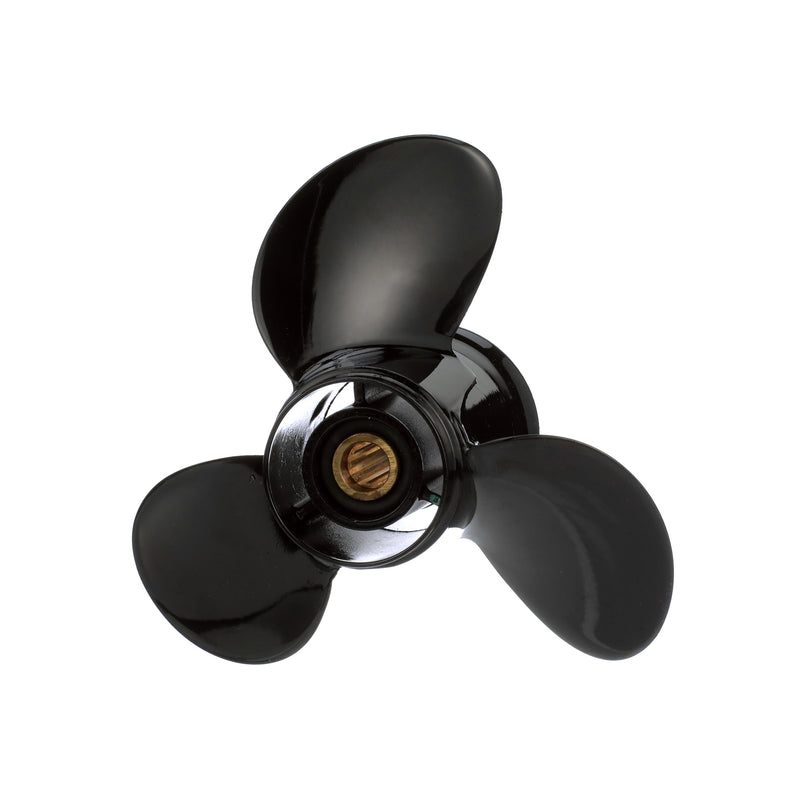 Quicksilver QA2200R Black Diamond 3-Blade Aluminum Propeller - 9.25" diameter x 12.5" pitch, Right Hand Rotation, 25 HP - 30 HP Mercury FourStroke (2006 & Newer), Black Finish - QA2200R