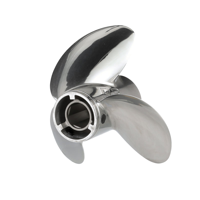 Quicksilver 8M0103518 Q3 15.3" diameter X 14" pitch, 3-Blade Stainless Steel Propeller, Right Hand Rotation, High Polished Finish - 8M0103518