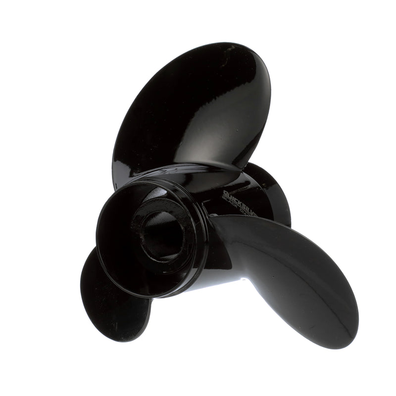 Quicksilver QA2060X Black Diamond 3-Blade Aluminum Propeller - 12.5" diameter x 8" pitch, Right Hand Rotation, 40 HP - 60 HP (Standard) Mercury, Black Finish - QA2060X