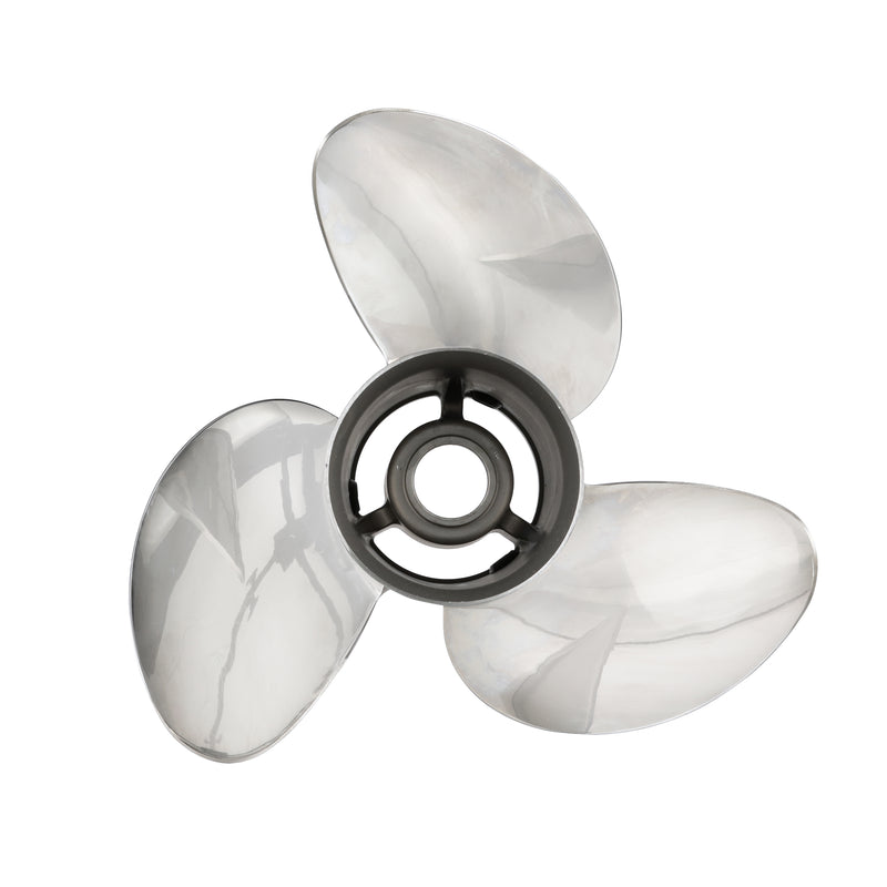 Quicksilver 8M0103519 Q3 15" diameter X 15" pitch, 3-Blade Stainless Steel Propeller, Right Hand Rotation, High Polished Finish - 8M0103519