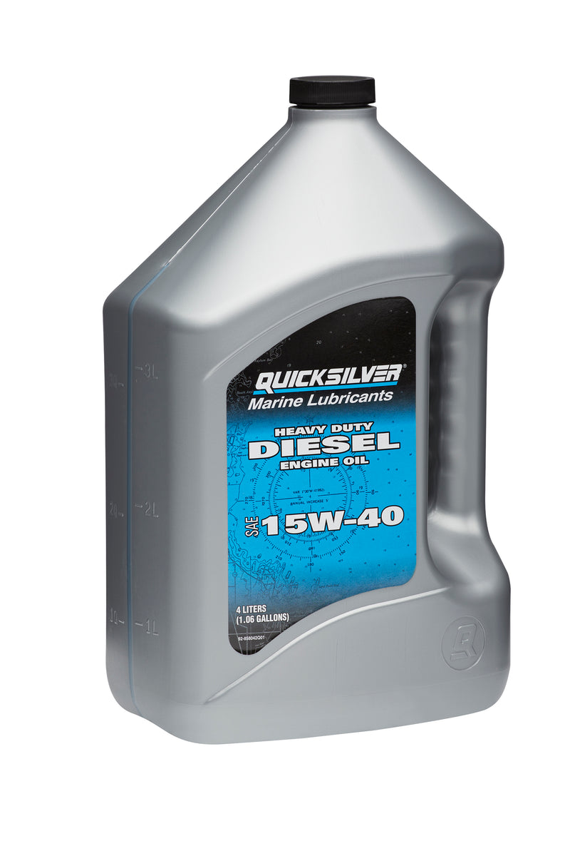 Quicksilver 15W-40 Heavy Duty Diesel Engine Oil - 4 Liters - 858042Q01