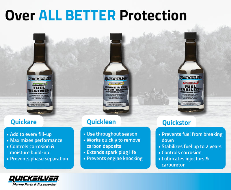 Quicksilver Quickleen Engine and Fuel System Cleaner - 12 Ounce - 8M0047921