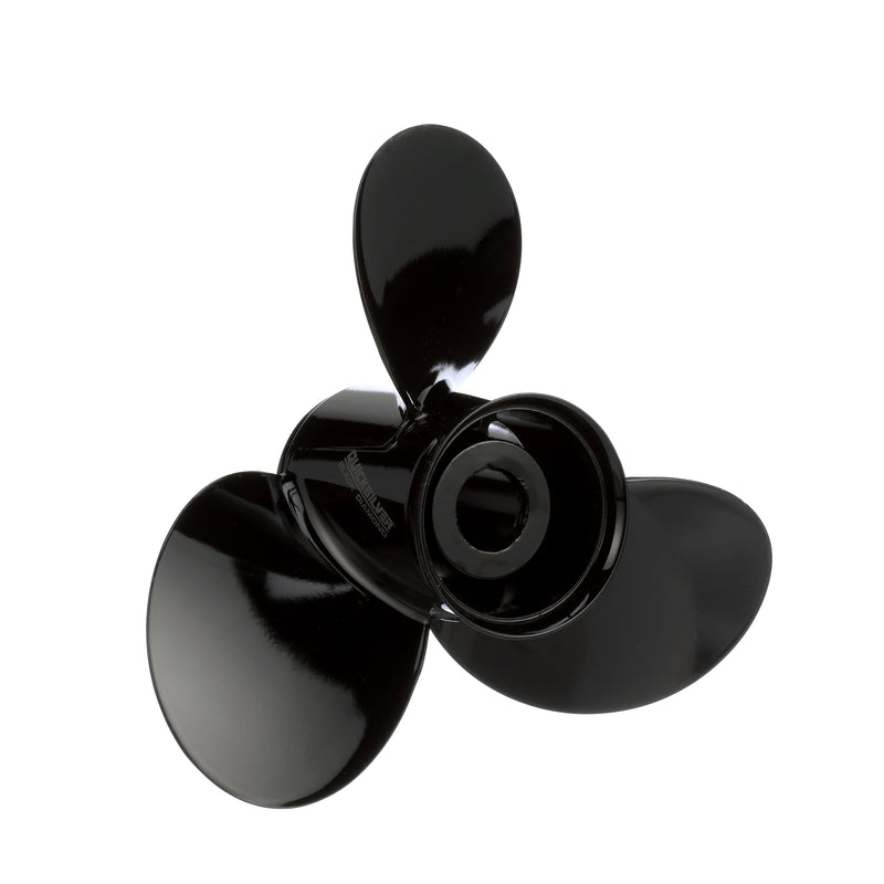 Quicksilver QA2206X Black Diamond 3-Blade Aluminum Propeller - 13.25" diameter x 17" pitch, Right Hand Rotation, 85 HP - 140 HP Evinrude/Johnson V4, Black Finish - QA2206X