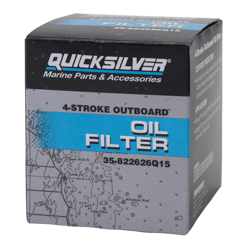 Quicksilver 822626Q15 Oil Filter - Mercury and Mariner V-225 V-6 4-Stroke Outboards - 822626Q15