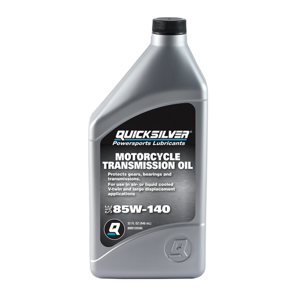 Quicksilver 8M0128385 85W-140 Motorcycle Transmission Oil – 1 Quart - 8M0128385