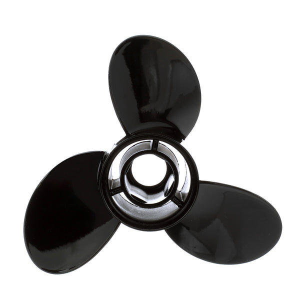 Quicksilver QA2076X Black Diamond 3-Blade Aluminum Propeller - 10.5" diameter x 13" pitch, Right Hand Rotation, 40 HP - 60 HP (Standard) Mercury, Black Finish - QA2076X