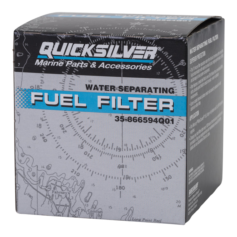 Quicksilver 866594Q01 Water Separating Fuel Filter - MerCruiser Vazer and 3.0L MPI EC Engines - 866594Q01