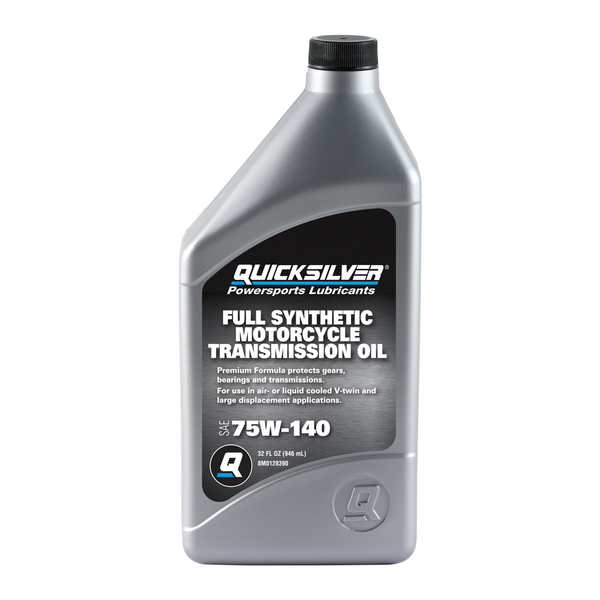 Quicksilver 8M0128390 75W-140 Motorcycle Transmission Oil – 1 Quart - 8M0128390