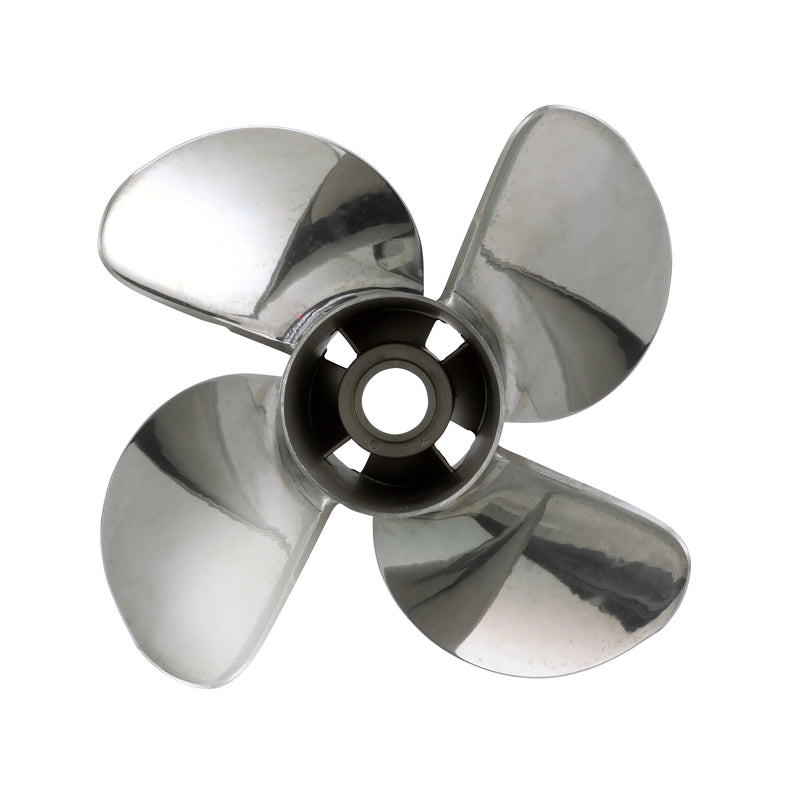 Quicksilver 8M0103526 Q4 14.6" diameter X 17" pitch, 4-Blade Stainless Steel Propeller, Right Hand Rotation, 90 CT, 350 HP - 8M0103526