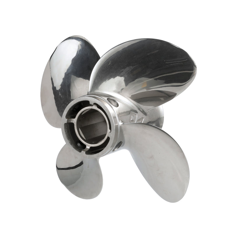 Quicksilver 8M0055561 Q4 13" diameter X 17" pitch, 4-Blade Stainless Steel Propeller, Right Hand Rotation, 60 CT, 125 HP - 8M0055561