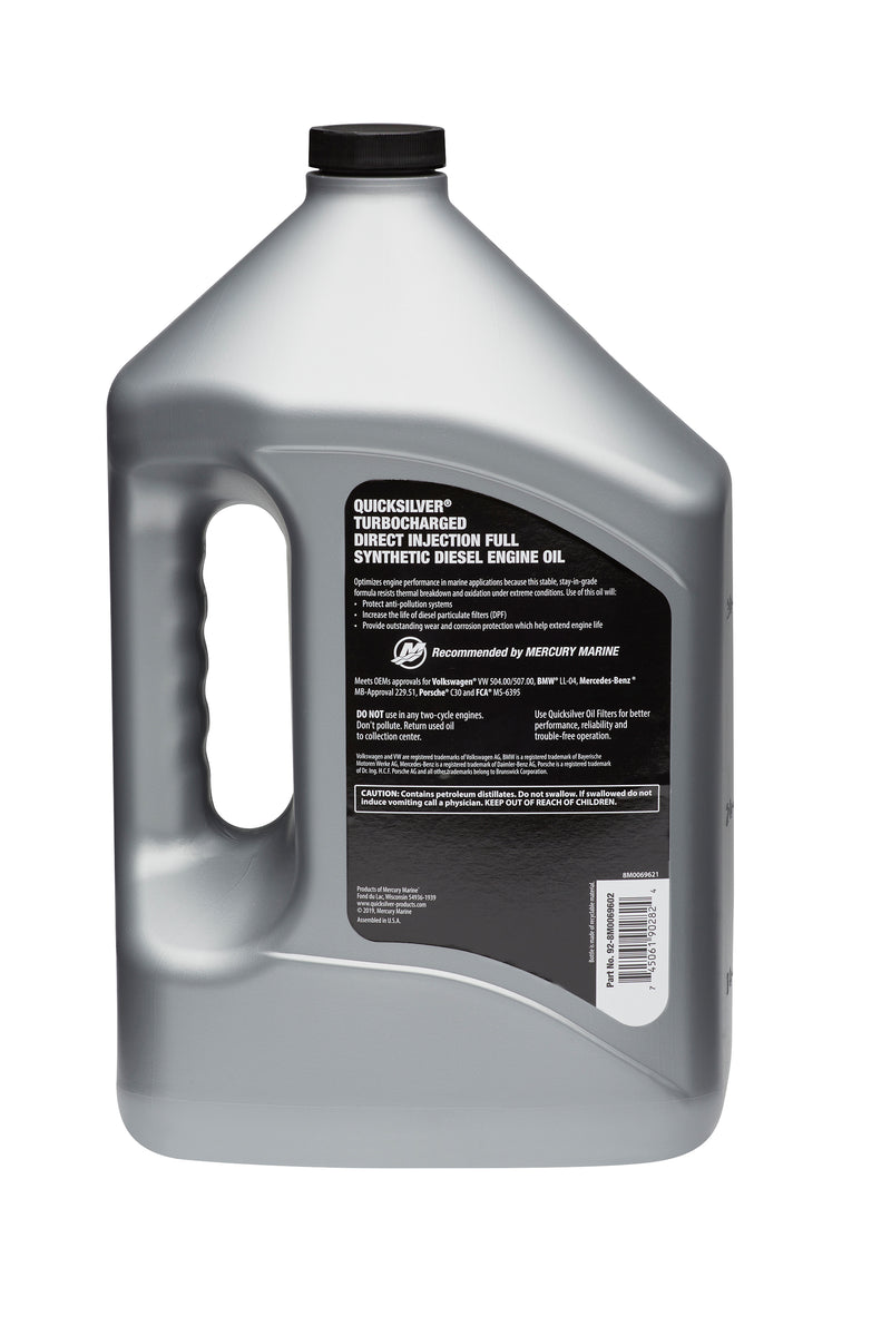 Quicksilver 5W-30 Full Synthetic TDI Diesel Engine Oil - 4 Liter - 8M0069602