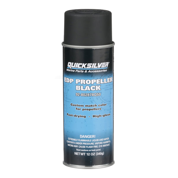 Quicksilver 802878Q50 EDP Propeller Black - Satin Enamel Spray Paint - 802878Q50