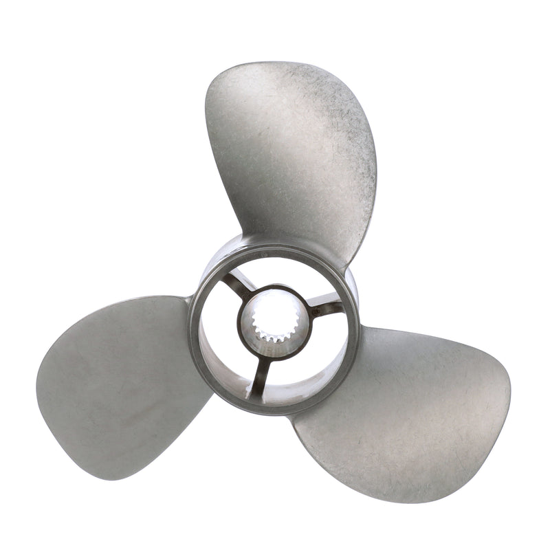 Quicksilver 8M0123405 Bravo Three 14.25" diameter X 22.5" pitch, 3-Blade Stainless Steel Propeller, Right Hand Rotation, Matte Finish - 8M0123405