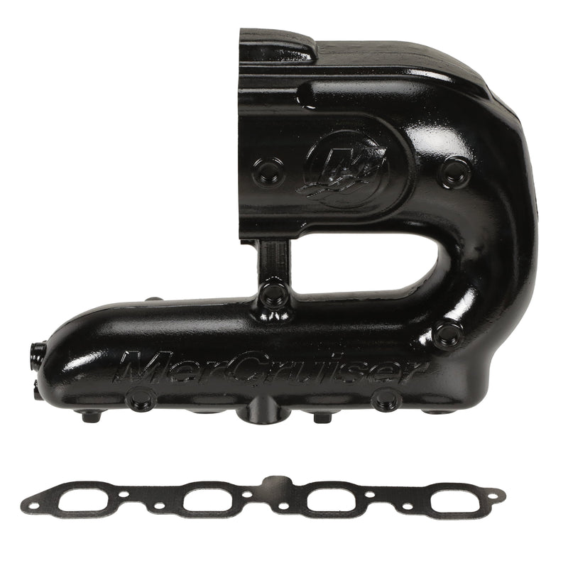 Quicksilver Exhaust Manifold 8M0104213 - Starboard Side - EC - Single Catalyst - For Starboard Side Only on MerCruiser 8.2L Magnum EC Stern Drive Engines and 8.2L EC Inboard Engines - 8M0104213