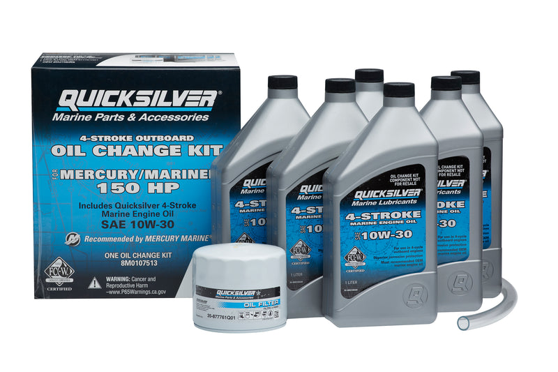 Quicksilver 8M0107513 Marine Engine Oil Change Kit for Mercury/Mariner 150 HP Engines - 8M0107513