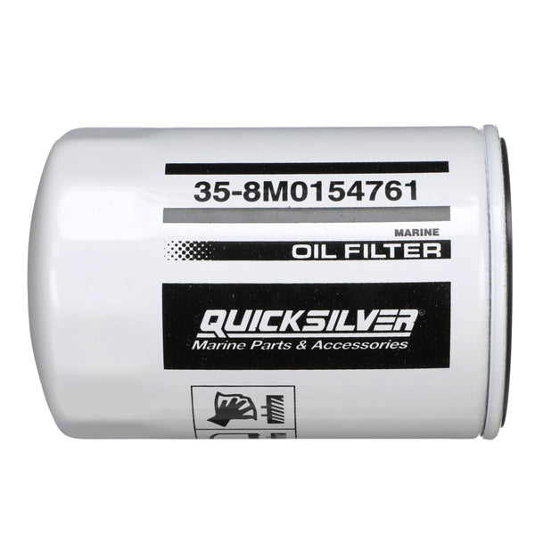 Quicksilver 8M0154761 Oil Filter - Crusader, OMC, Pleasure Craft, Marine Power, Volvo, Yamaha, Mallory, Fram, Sierra - 8M0154761