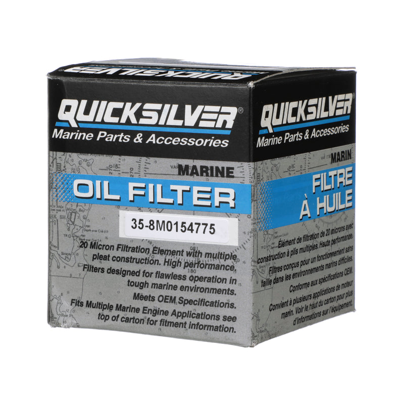 Quicksilver 8M0154775 Oil Filter - Johnson, Evinrude, OMC, Suzuki, Sierra, Mallory - 8M0154775