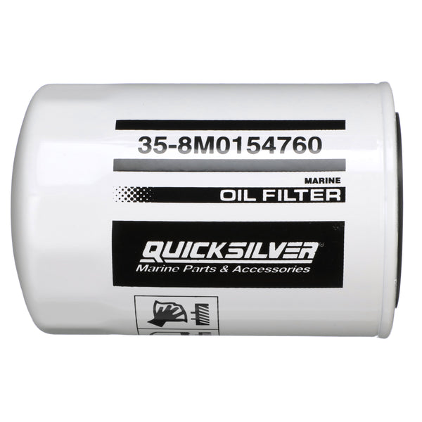 Quicksilver 8M0154760 Oil Filter - Crusader, OMC, Pleasure Craft, Marine Power, Volvo, Yamaha, Mallory, Fram, Sierra - 8M0154760