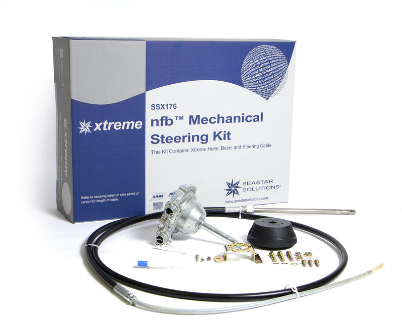 Dometic SeaStar Xtreme NFB (No Feedback) Steering Kit with Single Cable, SSX17623, 23ft.