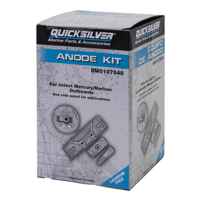 Quicksilver 8M0107548 Aluminum Anode Kit - Mercury and Mariner Outboards - 8M0107548