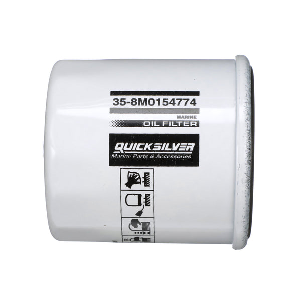 Quicksilver 8M0154774 Oil Filter - Yamaha, Sierra, Mallory, Fram - 8M0154774