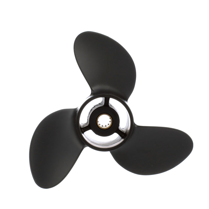 Quicksilver QA3184R Black Diamond 3-Blade Aluminum Propeller - 7.8" diameter x 8" pitch, Right Hand Rotation, 4 HP - 6 HP Mercury, Black Finish - QA3184R