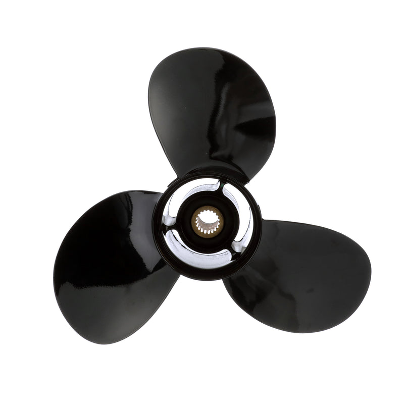 Quicksilver 8M0155024 Black Diamond Bravo II 20" diameter X 11" pitch, 3-Blade Aluminum Propeller, Right Hand Rotation, Black Finish - 8M0155024