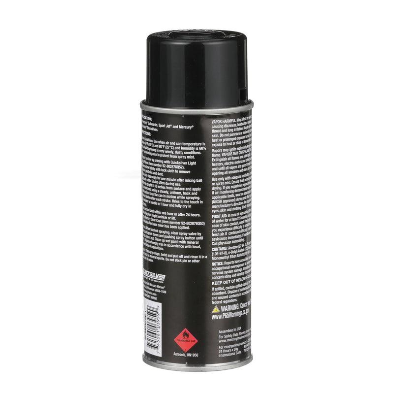 Quicksilver 802878Q1 Phantom Black - Gloss Enamel Spray Paint - 802878Q1