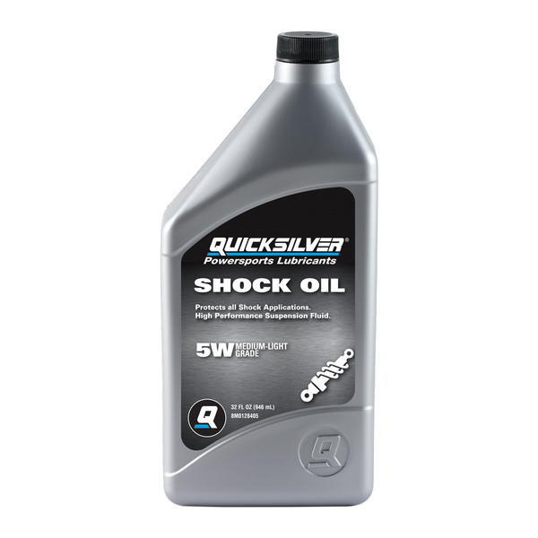 Quicksilver 8M0128405 5W Motorcycle Shock Oil – 1 Quart - 8M0128405