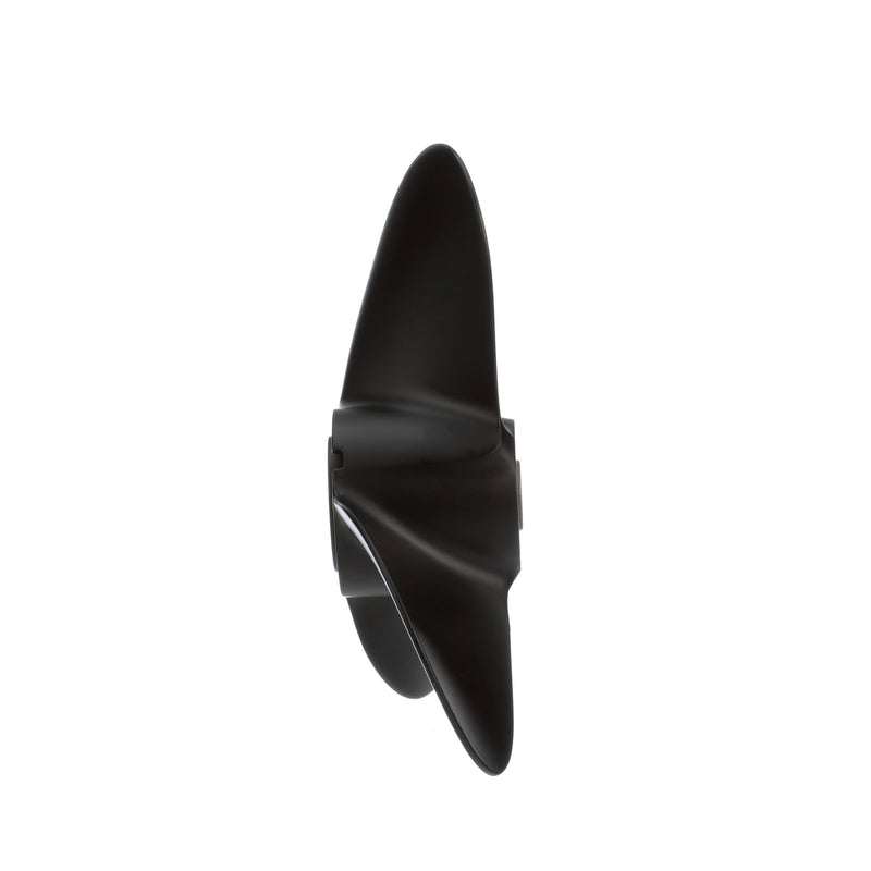 Quicksilver QA3152R Black Diamond 3-Blade Aluminum Propeller - 9.25" diameter x 11" pitch, Right Hand Rotation, 7.5 HP - 28 HP Various Makes/Models w/Pin Drive, Black Finish - QA3152R