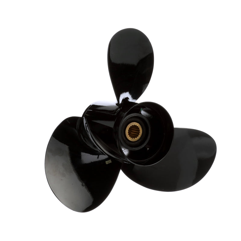 Quicksilver 8M0155026 Black Diamond Bravo II 19.5" diameter X 13" pitch, 3-Blade Aluminum Propeller, Right Hand Rotation, Black Finish - 8M0155026