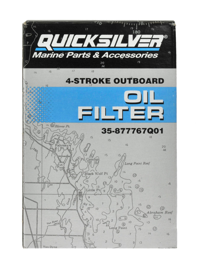 Quicksilver 877767Q01 Oil Filter - Verado in-Line 4-Cylinder 135 HP Through 200 HP Outboards - 877767Q01