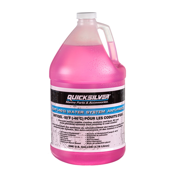 Quicksilver 8M0073196 Water System Anti-Freeze – Burst Protection -50F Degrees – 1 Gallon - 8M0073196