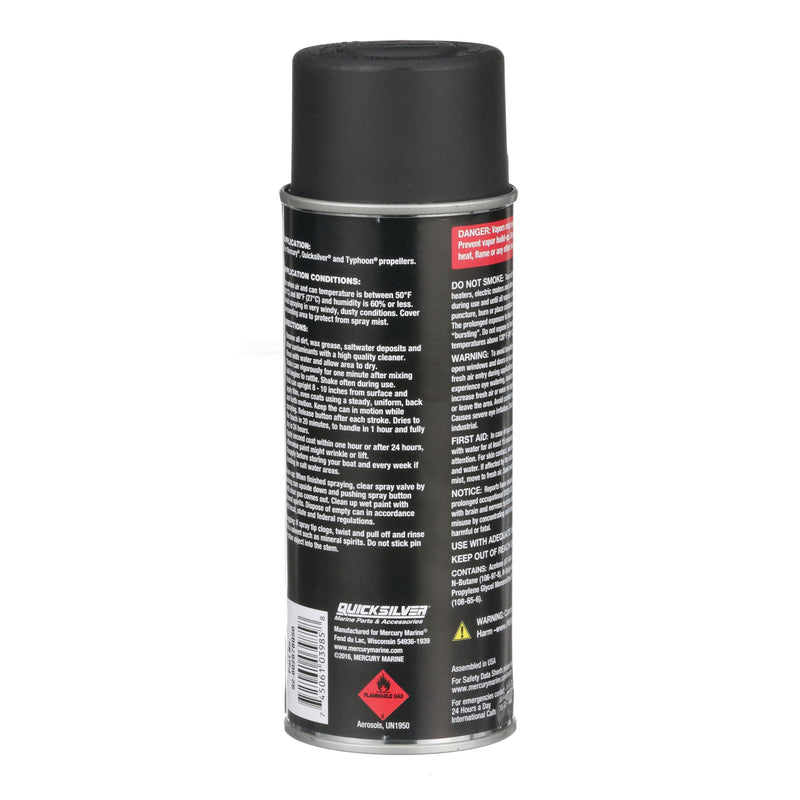 Quicksilver 802878Q50 EDP Propeller Black - Satin Enamel Spray Paint - 802878Q50