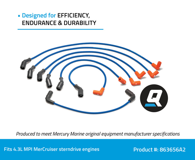 Quicksilver 863656A2 Spark Plug Wire Kit - 863656A2