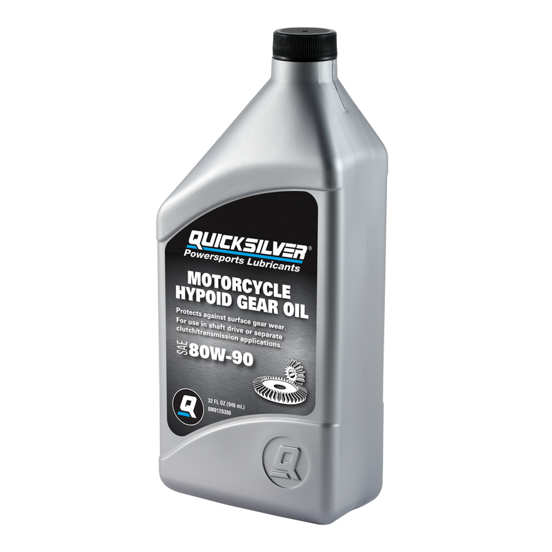 Quicksilver 8M0128380 80W-90 Motorcycle Hypoid Gear Oil – 1 Quart - 8M0128380