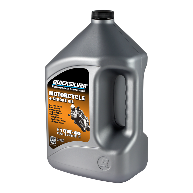 Quicksilver 10W-40 Full Synthetic Motorcycle Oil – 1 Gallon - 8M0060085