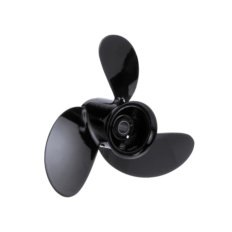 Quicksilver QA2150R Black Diamond 3-Blade Aluminum Propeller - 8.75" diameter x 6.5" pitch, Right Hand Rotation, 8 HP - 9.9HP Mercury FourStroke 2005 & Newer, Black Finish - QA2150R