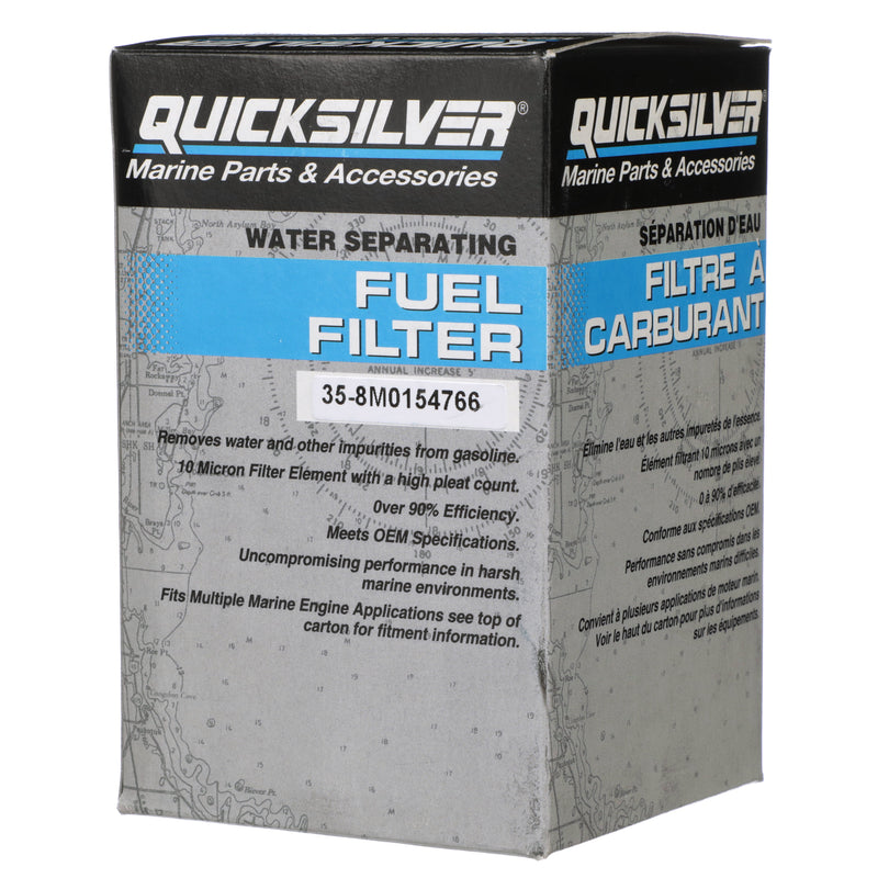 Quicksilver 8M0154766 Water Separating Fuel Filter - Yamaha, Mallory, Sierra - 8M0154766