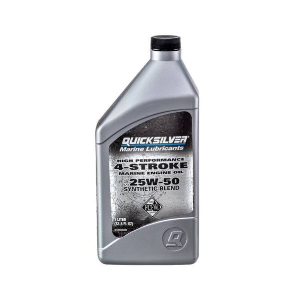 Quicksilver 25W-50 High Performance Synthetic Marine Engine Oil - 1 Quart - 8M0053662