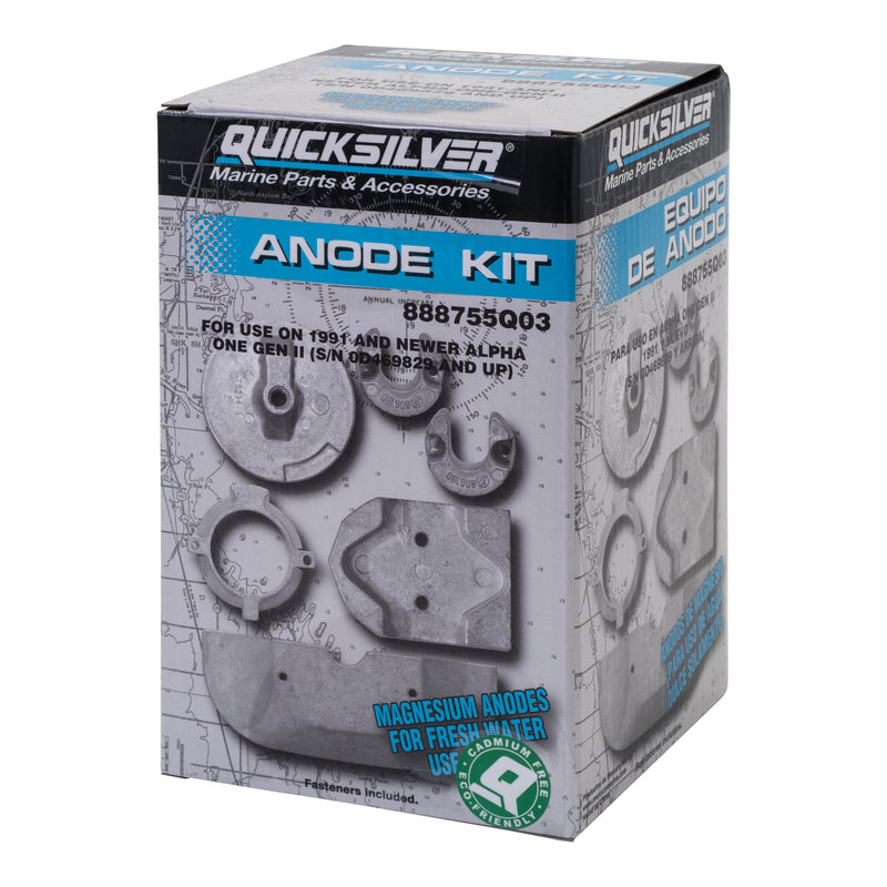 Quicksilver 888755Q3 Magnesium Anode Kit - MerCruiser Alpha One Gen II - 888755Q03