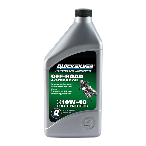 Quicksilver 10W-40 Full Synthetic Off Road Engine Oil - 1 Quart - 8M0128395